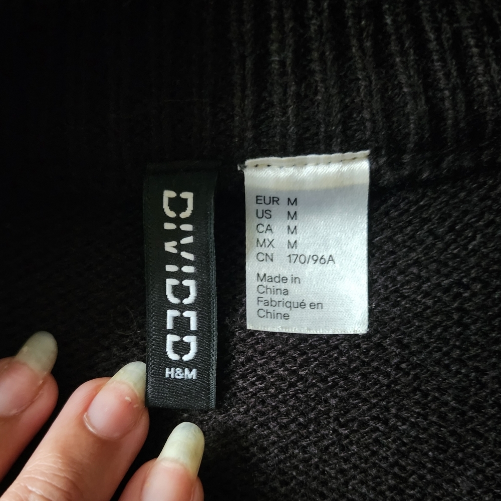 H&M Black and White Long Sleeve Dress - Picture 4 of 7